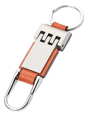Llavero Metal Eco-cuero Premium Plateado Plateado
