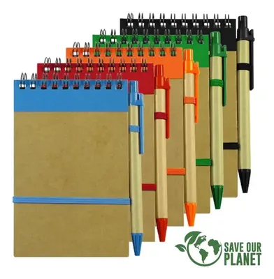 Libreta Ecológica Con Tapas Recicladas - 5 Colores