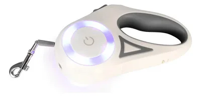 Correa Extensible 3m Led Para Mascotas Gris