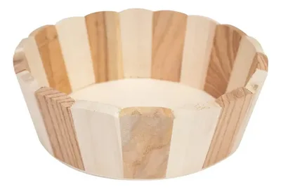 Canasto Redondo Madera Natural - Ecológico