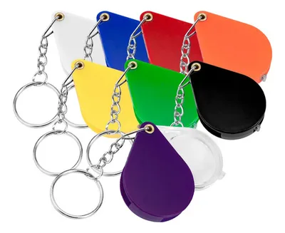 Llavero Plástico Con Lupa Multicolor