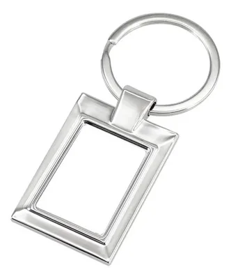Llavero Metálico Rectangular Blanco Para Sublimación