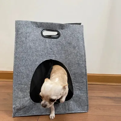 Bolso Porta-mascota Fieltro Gris 40l