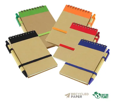 Libreta Ecológica Con Tapas Recicladas - Varios Colores