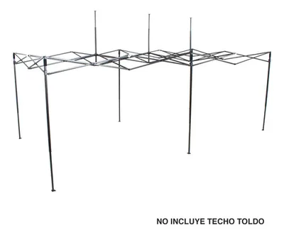 Base Toldo Araña 3x6 Gris - Acero Esmaltado