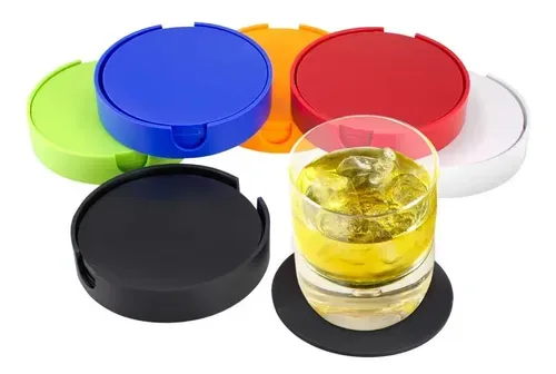 Set Posavasos Plásticos Redondos 6 Unidades