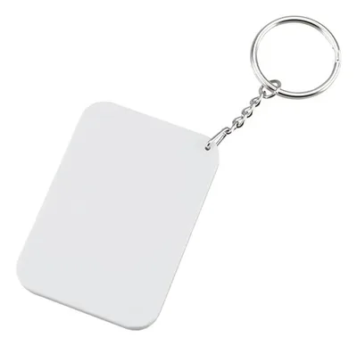 Llavero Rectangular Blanco Sublimación Calidad Premium