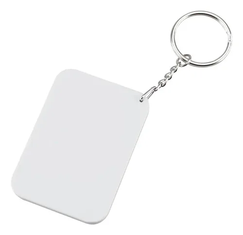 Llavero Rectangular Blanco Sublimación Calidad Premium