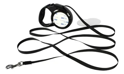 Correa Extensible 3m Negra Mascota Sublimación Negro