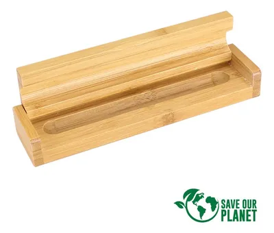 Estuche Porta-lápiz Bamboo Natural 17.8cm