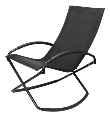 Silla Mecedora Negra Ventus Con Apoyabrazos