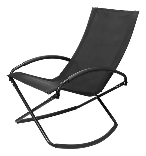 Silla Mecedora Negra Ventus Con Apoyabrazos