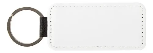 Llavero Rectangular Sublimación Blanco 11x3.8cm