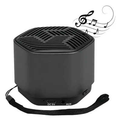 Parlante Bluetooth Hexagon Gris Acero 5w Metálico