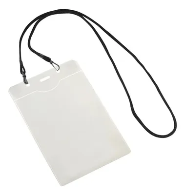 Porta-credencial Colgador Negro Pvc 10x15.5cm