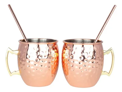 Set Moscow Mule Cobre 500cc - 2 Tazones Cobre