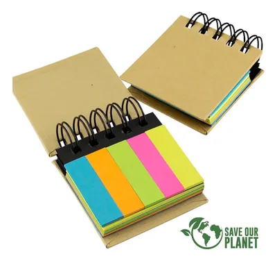 Sticky Notes Ecológico Tapa Dura Natural 180uds