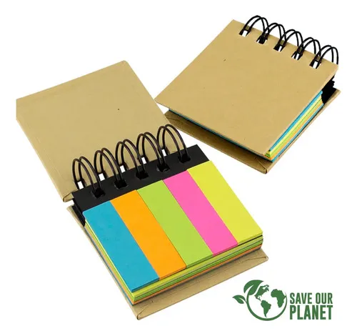 Sticky Notes Ecológico Tapa Dura Natural 180uds