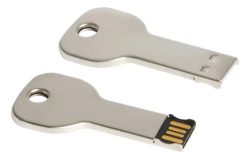 Usb Pendrive 64gb Silver Key Shape