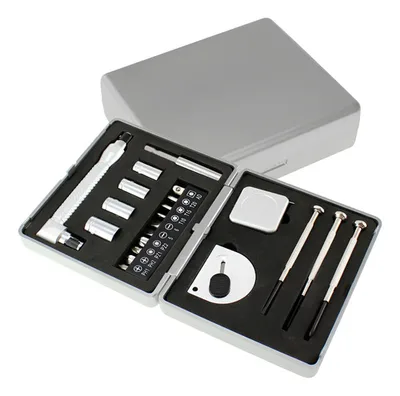 Set 21 Herramientas Plateado Caja Plástica