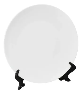 Plato Mediano Sublimación Blanco Porcelana 20.4cm Blanco