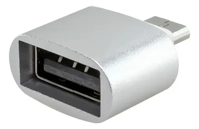 Adaptador Usb-micro Usb Plateado Otg-b
