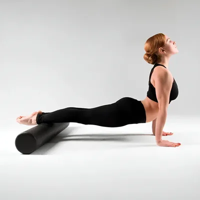 Rodillo Liso Yoga Pilates Negro 90cm Espuma Epp