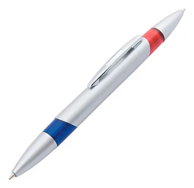 Bolígrafo Dual Plata Arme Azul/roja - Escritura Doble