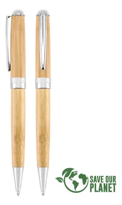 Bolígrafo Bamboo Enviro Ecológico Natural Ejecutivo Black