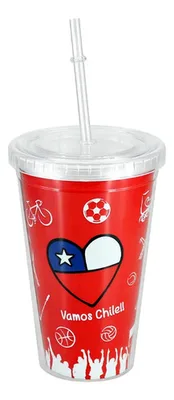 Mug Vamos Chile 500cc Rojo - Plástico
