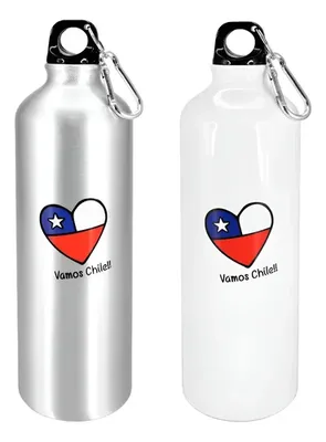 Botella Deportiva Vamos Chile Aluminio 800cc