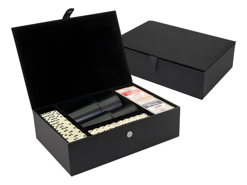 Juego De Mesa Multijuegos Caja Pu Negra