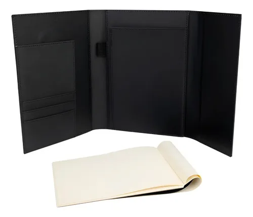 Carpeta Libreta Apuntes Boss Negra Negro