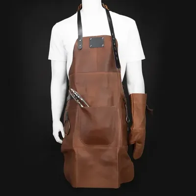 Set Asador Gamuza Búfalo Cuero - Regalo Premium