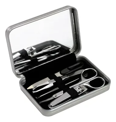 Set Manicure Metálico Plateado - Regalo Perfecto