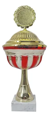 Copa Metálica Con Base Mármol 32cm E1257