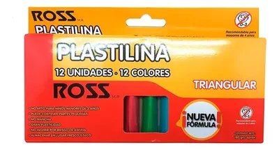 Plasticina Triangular 12 Colores Ross