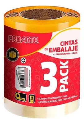 Set 3 Cintas De Embalaje Proarte 48mm X 30mts