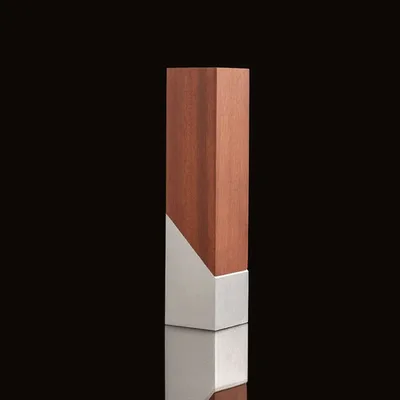 Trofeo Madera Acero Plateado Plateado