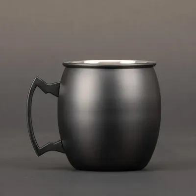 Tazón Acero Inoxidable Bebida Negro