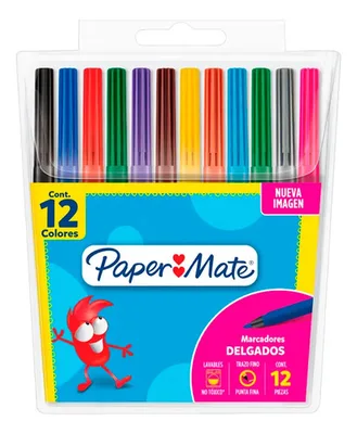 Set Marcadores Delgados Punta Fina Multicolor