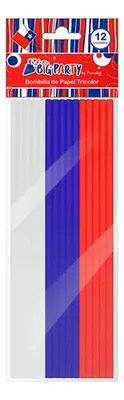 Bombilla Papel Desechable Tricolor