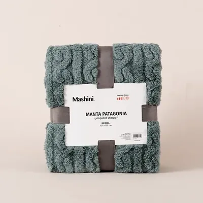 Manta Patagonia Jacquard Sherpa Poliéster Verde