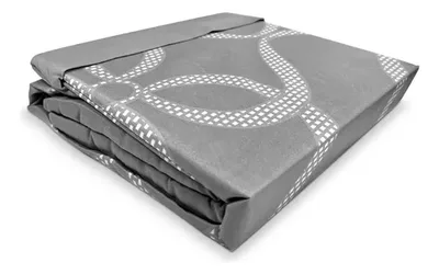 Set De Sábanas Aterciopelada 1.5 Plazas Poliéster Gris