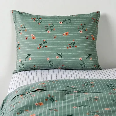 Set De Sábanas Estampadas 144 Hilos Algodón Poliéster Azul