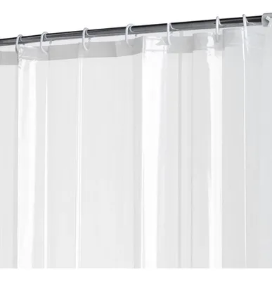 Forro De Cortina Para Baño Transparente Pvc Coral Claro