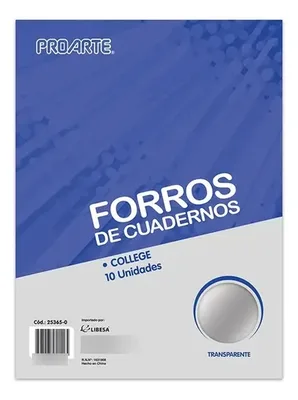 Forro De Cuaderno College Transparente Proarte