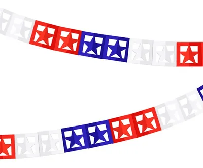 Guirnalda Dieciochera Estrella Cuadrada Decorativa