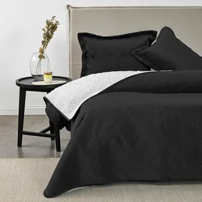 Quilt Velvet Con Sherpa 2 Plazas Poliéster Coral Claro