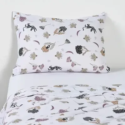 Set De Sábanas Estampada 200 Hilos 1.5 Plazas Polycotton Verde Oscuro